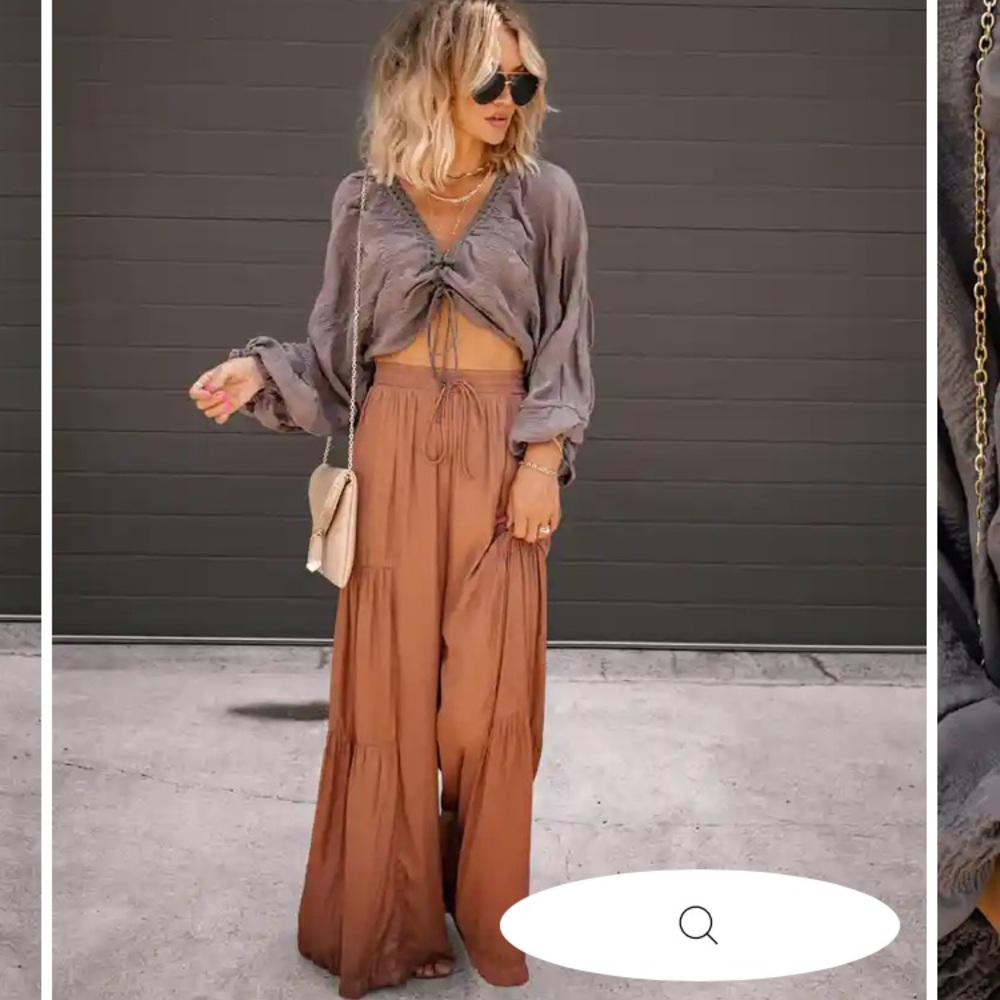 Vici Brown Wide-Leg Pants